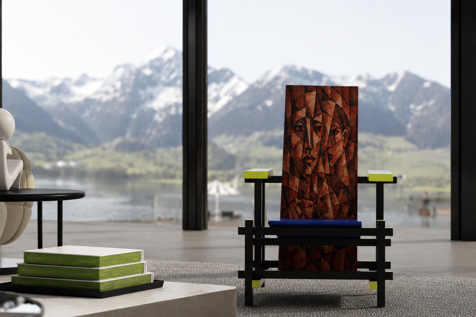 RED & BLUE CHAIR view 3